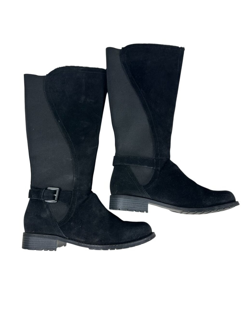 G.H. Bass & Co. Womens Patty Black Faux Fur Lined Leather Synthetic Boots 7.5M